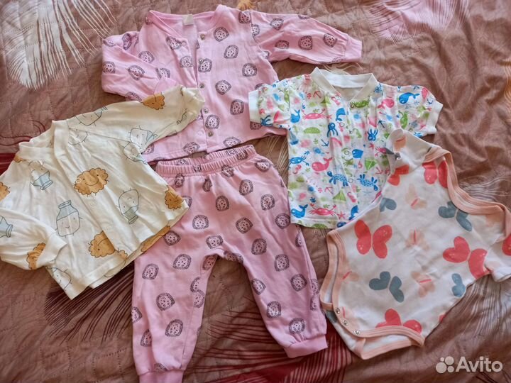Детские вещи пакетом на девочку 68р