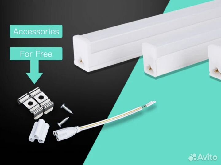 Светодиодный накладной светильник Т8, 18W, 120 см