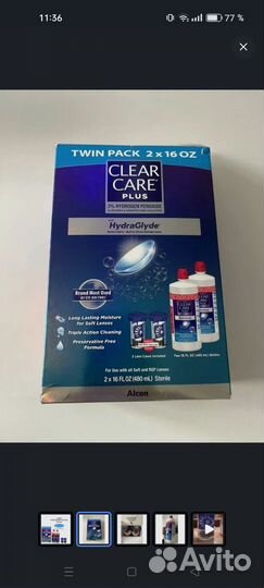Пероксидный раствор для ночных линз Clear Care