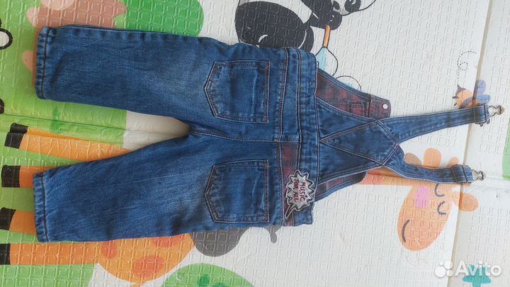 Джинсовый комбинезон zara 80