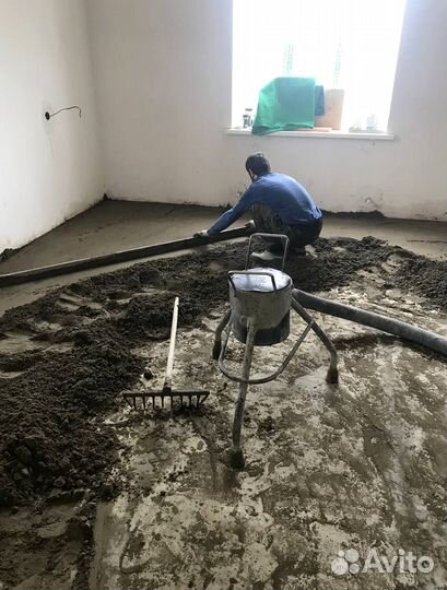Полусухая стяжка пола за один день