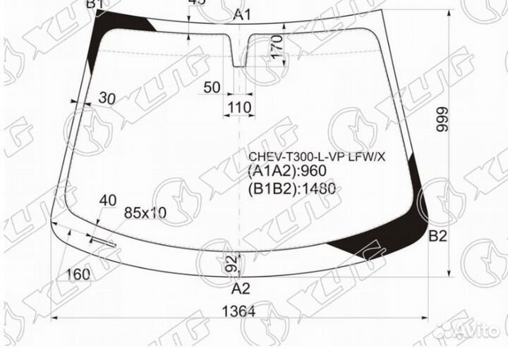 Стекло лобовое chevrolet aveo 4 /5D 11