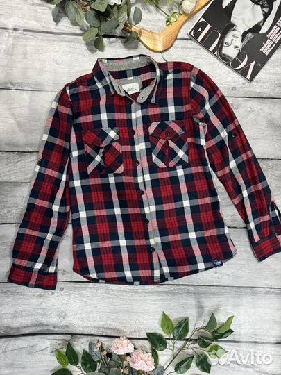 Рубашка house в красную клетку