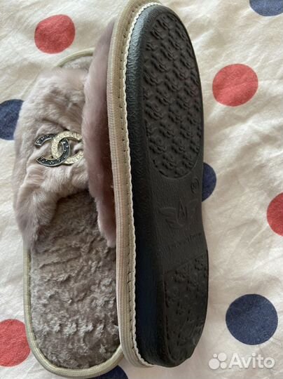 Тапочки с натурального меха