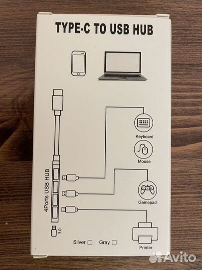 USB-C to 4 USB 3.0 хаб