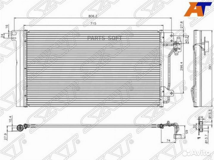 Радиатор кондиционера Фольксваген Транспортер Т5 0