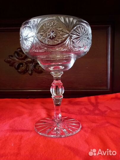 Колекционная Ваза для фруктов на ножке хрусталь