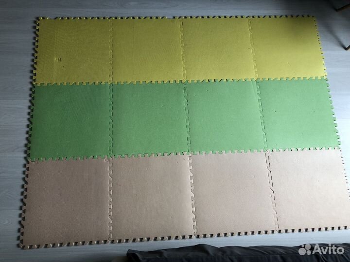 Детский игровой коврик пазл большой