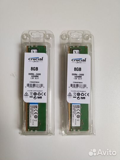 Оперативная память Crucial 8GB DDR4-2400 dimm CT8G