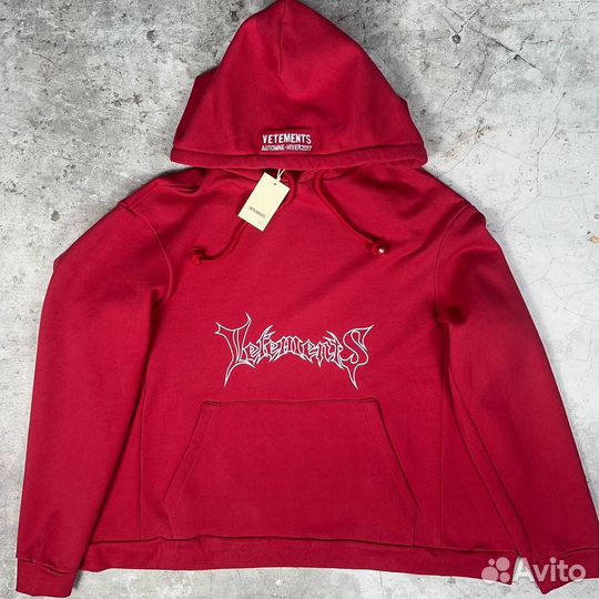 Худи Vetements Red Heavy Metal hoodie