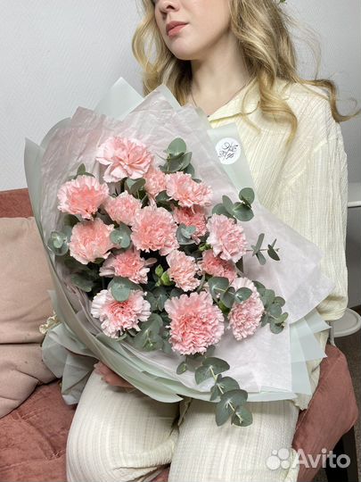 Букеты и композиции с диантусами (гвоздики)