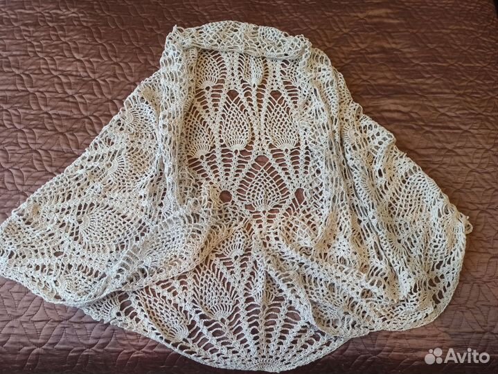 Пелерина шаль льняная ручная работа