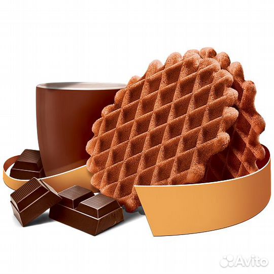 Вафельное печенье акульчев с какао 220г