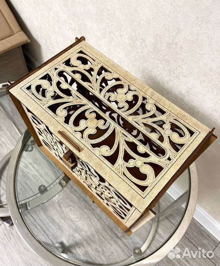 Свадебная казна сундук для денег рустик