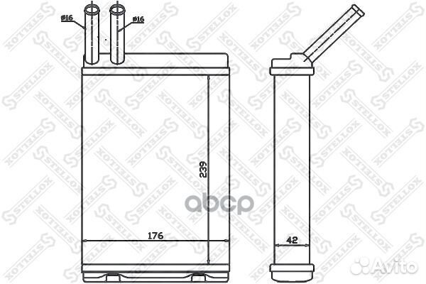 10-35129-SX радиатор печки Volvo 740 84-92/ 76