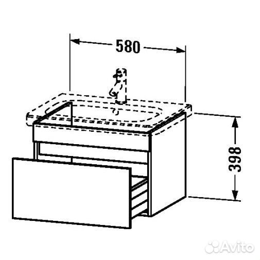 Тумба с раковиной Duravit DuraStyle DS 6380