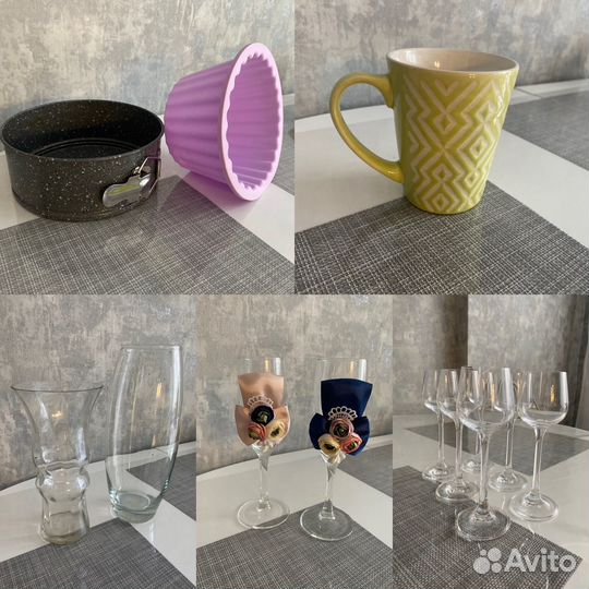 Вазы, рюмки, бокалы, формы для запекания, кружка