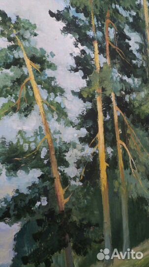 Картина маслом Лес (по мотивам Шишкина) оргалит