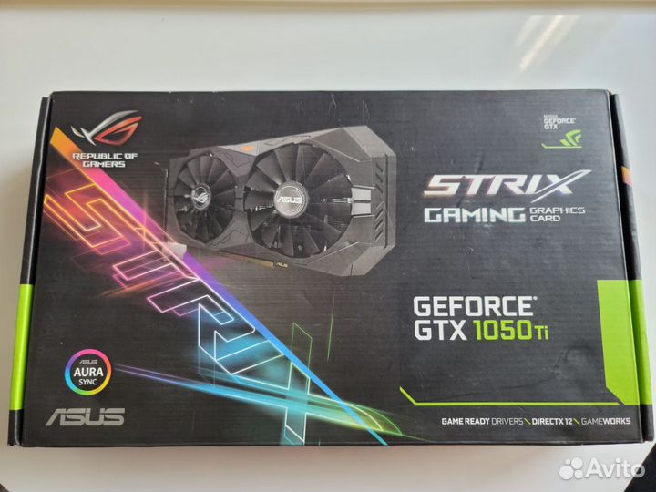 Видеокарта asus ROG strix 1050 TI 4g