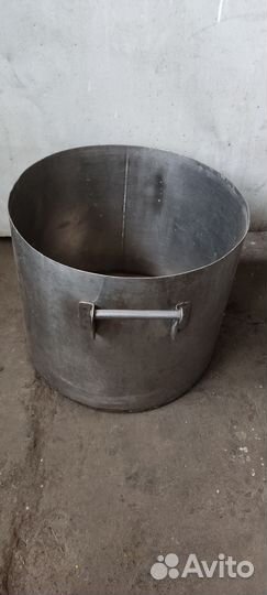 Бак из нержавейки с ручками и крышкой, объем 33 л