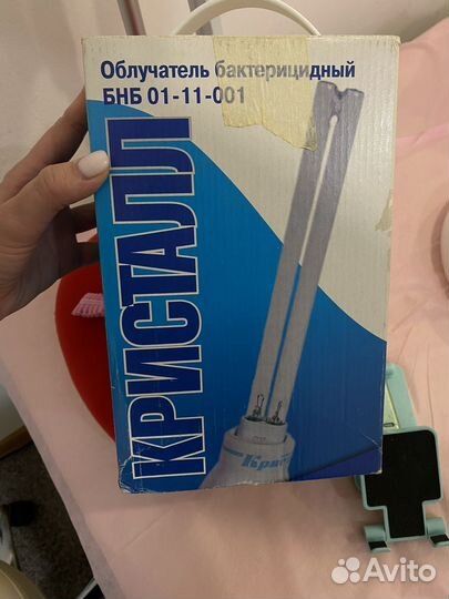Лампа кварцевая облучатель бактерицидный кристалл