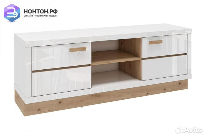 Тв-Тумба Балтимор белый / дуб дикий