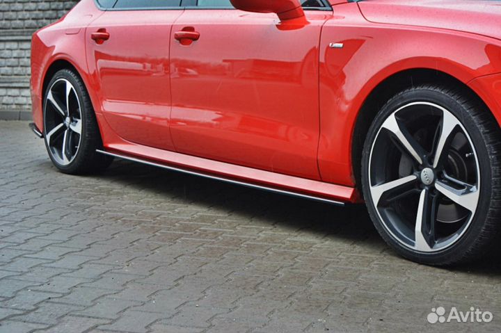 Накладки на пороги Audi A7 C7 S-line (14-18) MD