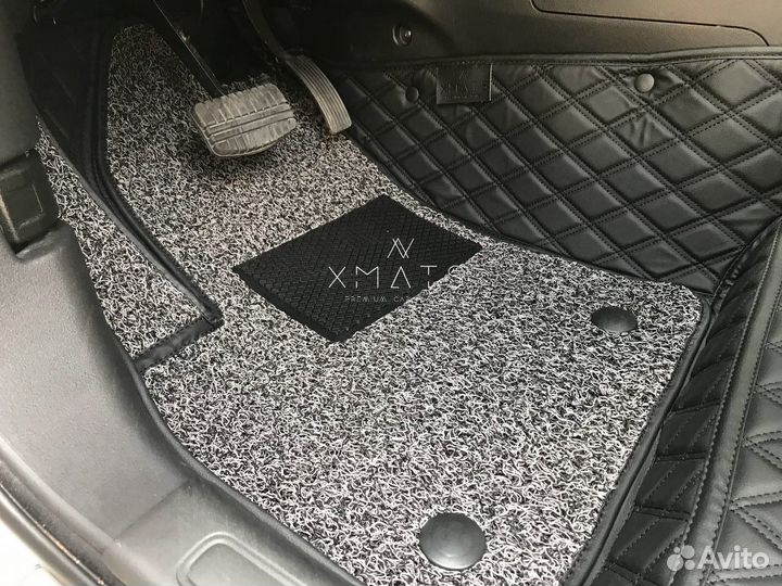 3D коврики из экокожи для Mitsubishi Outlander 3