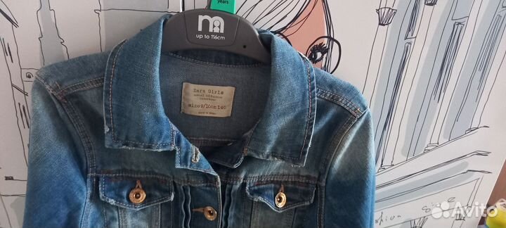 Джинсовая куртка для девочки 140р Zara