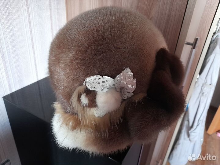 Шапка зимняя норковая женская