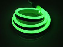 Гибкий неон SMD светодиод зеленый, 8х18мм, 1метр