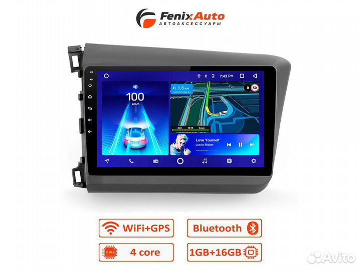 Магнитола Teyes Honda Civic 9 4D Android