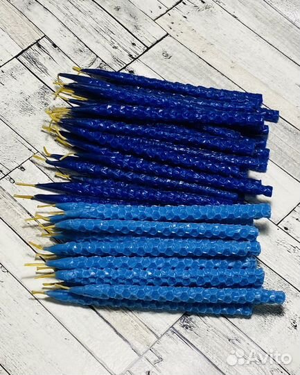 Восковые свечи черные, красные, зеленые, синие