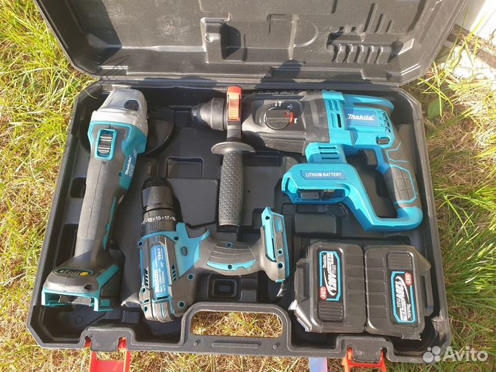 Набор 3 в 1 Перфоратор+Шуруповерт+Болгарка Makita