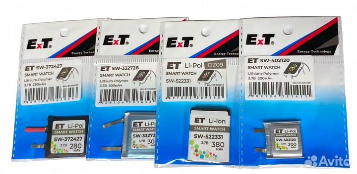 Аккумуляторы для смарт часов и браслетов