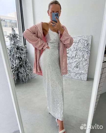 Платье alisia hit комбинация пайетка