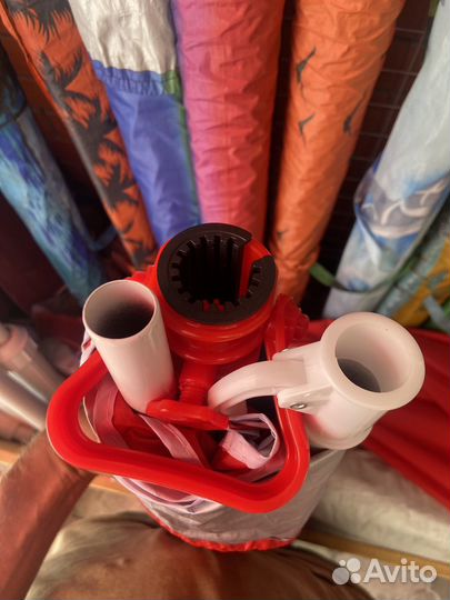 Зонт пляжный большой с гибкими спицами и винтом