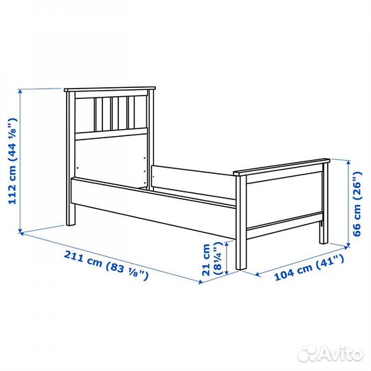 Кровать IKEA hemnes с матрасом бу