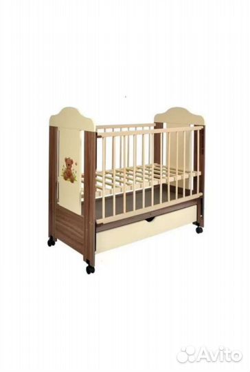 Детская кроватка Orso с ящиком и маятником