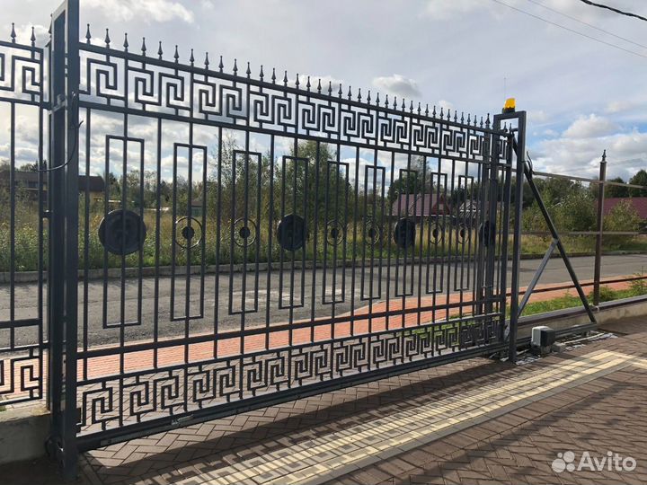 Ворота кованые откатные под ключ, с гарантией