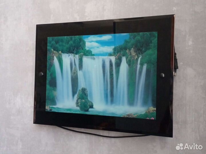 Картина светильник, водопад