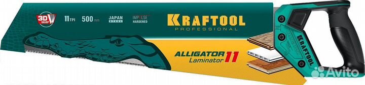 Ножовка Kraftool Alligator Laminator 11, 500мм