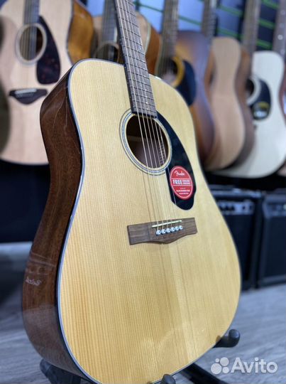 Fender cd-60s акустическая гитара массив