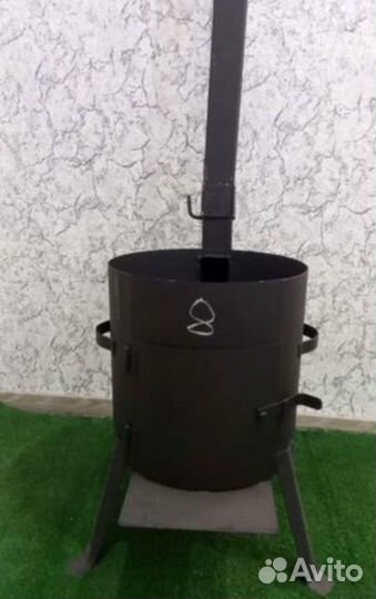 Печь с трубой для казана 8 литров