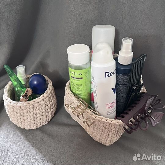 Корзина вязаная ручная работа