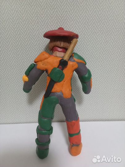 Воин пират из пластилина