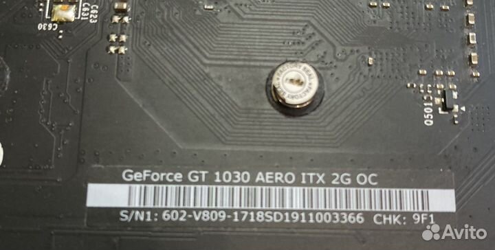 Видеокарта GT 1030 aero ITX 2G OC