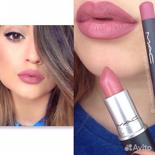 Помада Mac нюд matte, love me, satin lipstick