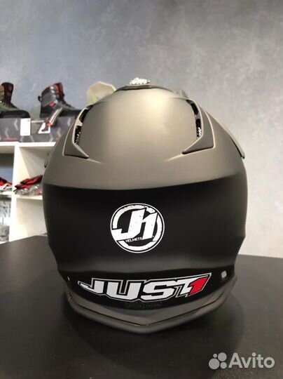 Шлем кроссовый just1 J38 Solid (черный/матовый)