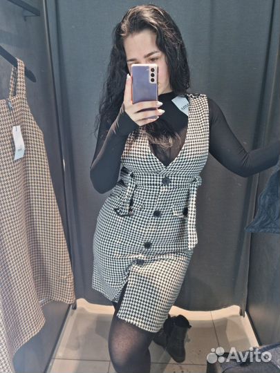 Твидовый сарафан женский